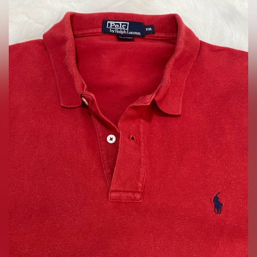 Polo by Ralph Lauren Mens XXL Red Golf Shirt Classic Preppy Fall 90s Minimalism - Picture 2 of 10
